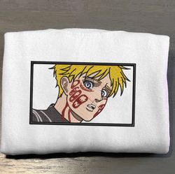 Armin Embroidered Crewneck, Attack on Titan Embroidered Sweatshirt, Inspired Embroidered Manga Anime Hoodie
