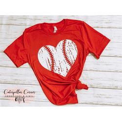 Baseball Heart Shirt - Baseball Mom Shirt - Baseball Love Shirt - Baseball Grandma Shirt - Baseball Mom Gift