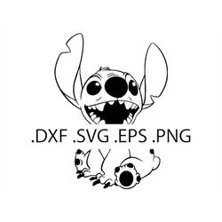 Stitch Sitting - Lilo and Stitch - Digital Download, Instant Download, svg, dxf, eps & png files included!
