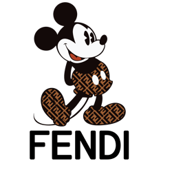 Fendi Mickey Mouse fashion Svg, Fendi brand Logo Svg, Fendi Logo Fashion Logo Svg File Cut Digital Download