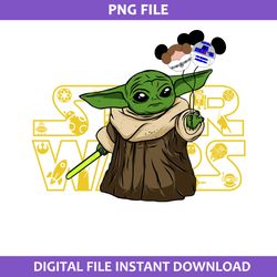Baby Yoda Balloon Mickey Png,  Disney Star Wars Png Digital File