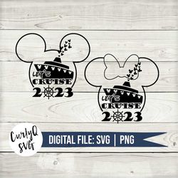 SVG, cruise, let's cruise, mickey, minnie, digital download, cut file, instant, nautical, ocean, sea, family, diy, subli