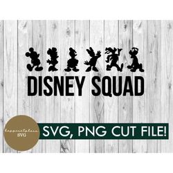 svg, png, character squad, digital download, vacation, shirt, diy, cricut, family, mickey svg, group shirt, silhouette