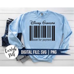 SVG, scan for payment, grandma, barcode, digital download, instant, digital download, mickey, expensive day, cut file, c