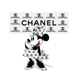 Minnie Mouse Chanel Logo Svg, Chanel Logo Fashion Svg, Chanel Logo Svg, Fashion Logo Svg, File Cut Digital Download