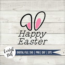 SVG, Happy Easter, Easter, bunny, rabbit, eggs, digital download, Jesus, religious, cut file, cricut, silhouette, DIY, h
