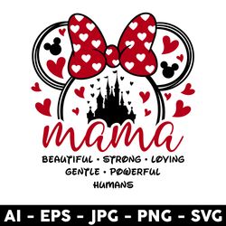 Mama Heart Minnie Mouse Svg, Minnie Mouse Svg, Disney Svg - Digital File