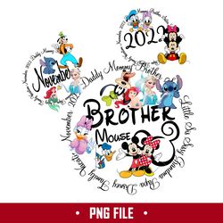 November 2022 Brother Mouse Png, Disney Family Vacation Png, Disney Png Digital File