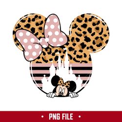 Minnie Ears Leopard Png, Minnie Mouse Png, Disney Png Digital File
