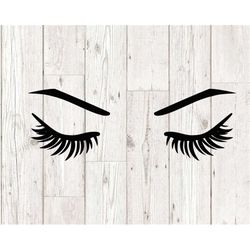 Eyelashes svg, eyebrow svg, eye svg, woman eyelashes svg, cutting files for cricut silhouette, INSTANT DOWNLOAD