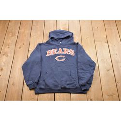 vintage 1990s nfl chicago bears hooded sweatshirt / football / sportswear / athleisure / americana