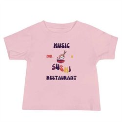 music for a sushi restaurant baby tshirt, harrys house baby shirt, retro style baby tee
