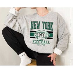 Vintage New York Football Sweatshirt, Retro New York Football Crewneck Sweatshirt, American Football Fan, NFL Shirt, Sun