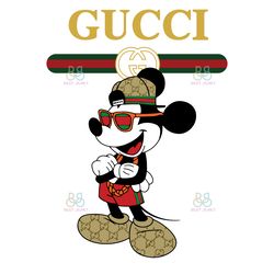 Gucci And Disney Logo Svg, Mickey Mouse Svg, Gucci Svg, Brand Logo Svg, Instant Download