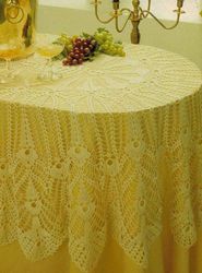 Oval Tablecloth Peacock tail Crochet diagram - Digital Vintage pattern PDF download