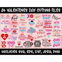 ON SALE, Valentines Day Svg Bundle, Valentines Day Cutting Files, Hugs And Kisses Svg, XOXO Y'all Svg, Love Svg, Dxf, Pn