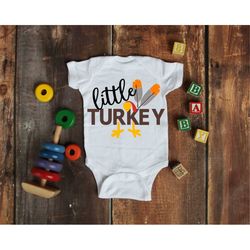 Fall SVG Little Turkey Thanksgiving Shirt SVG Digital Download Printable Tshirt Cut file Iron on Transfer Clipart Fall S