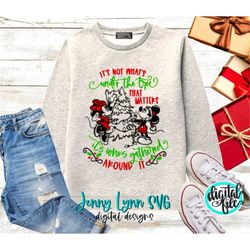 Mickey Mouse Minnie Mouse Christmas SVG Around Tree Christmas Mickey Mouse Vacation Shirts Sublimation PNG Cricut Cut Fi