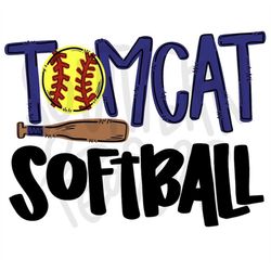 tomcat softball | sublimation design | digital download | womens, kids shirt png