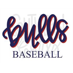 Bulls Baseball | Sublimation Design | Digital Download | Womens, Kids Shirt PNG