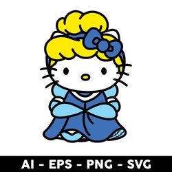 Hello Kitty Cinderella Svg, Cinderell Svg, Hello Kitty Svg, Hello Kitty Princess Svg, Disney Princess Svg - Digital File