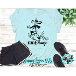Goofy RunDisney Running Shirt SVG RunDisney Shirt Exercise SVG DXF Silhouette Iron On Digital Design Cricut Cut Files Go