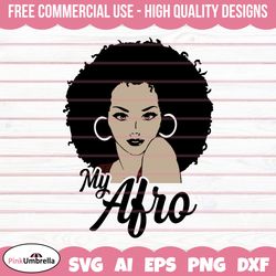 My Afro Svg, Black History Svg, African American Svg, Black History Month, Melanin Svg, Black History Png,