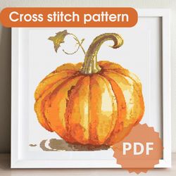 Cross stitch pattern Pumpkin / cross stitch chart Pumpkin / Pumpkin embroidery / pattern keeper friendly chart