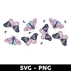 Celestial Libbey Can Wrap Svg, Butterfly And Celestial Svg, Libbey Can Wrap Svg, Mother's Day Svg - Digital File