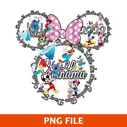 November 2022 Grandma Mouse Png, Disney Family Vacation Png, Disney Png Digital File