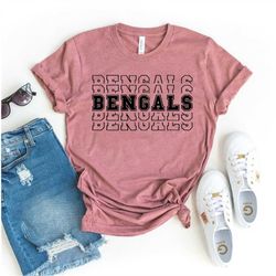 Bengals T-shirt, Football Shirts, Champions Tshirt, Playoffs Shirt, College Gift, Women's Team Top, Sports T-shirt, Game