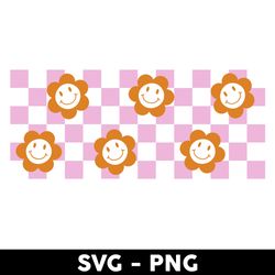 Checkerboard Purple Svg, Checkerboard Svg, Flower Svg, Mother's Day Svg - Digital File