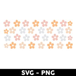 Flower Svg, Flower Libbey Glass Can Svg, Checker Svg, Mother's Day Svg - Digital File