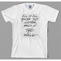 The Wall inspired T Shirt, syd barrett david gilmour roger waters another brick dark side moon classic rock Graphic Tee,