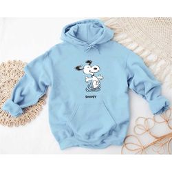 Snoopy dog hooded ,very happy  cartoon hoodie , autumn hoodie , cute snoopy hoodie