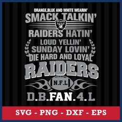 Las Vegas Raiders NFL D.B.Fan.4L Svg, Las Vegas Raiders Svg, NFL Svg, Png Dxf Eps Digital File