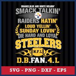 Pittsburgh Steelers NFL D.B.Fan.4L Svg, Pittsburgh Steelers Svg, NFL Svg, Png Dxf Eps Digital File