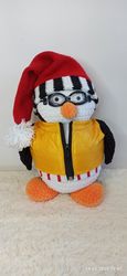 Teddy penguin. The penguin from the TV Show Friends. Penguin amigurumi. Plush Hagsy Joey Tribbiani.Gift. A soft toy.