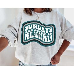 Philadelphia Football Sweatshirt, Phillies Sweatshirt, Sundays in Philadelphia, Philadelphia Football Crewneck, Philadel