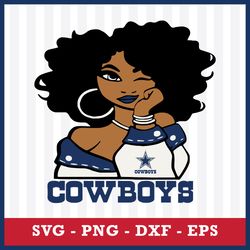 Dallas Cowboys Girl Svg, Dallas Cowboys Svg, NFL Svg, Png Dxf Eps Digital File