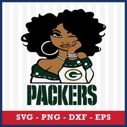 Green Bay Packers Girl Svg, Green Bay Packers Svg, NFL Svg, Png Dxf Eps Digital File