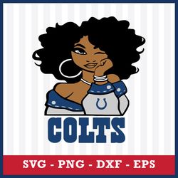 Indianapolis Colts Girl Svg, Indianapolis Colts Svg, NFL Svg, Png Dxf Eps Digital File
