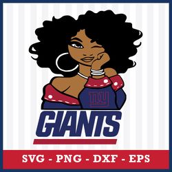 New York Giants Girl Svg, New York Giants Svg, NFL Svg, Png Dxf Eps Digital File