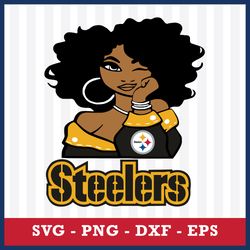 Pittsburgh Steelers Girl Svg, Pittsburgh Steelers Svg, NFL Svg, Png Dxf Eps Digital File