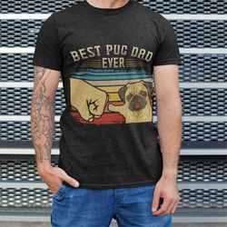 Pug Shirt for Fathers Day Gift, Retro Pug Dad Gift, Retro Pug T Shirt for Dad Birthday, Retro Pug Dog Graphic Tee, Retro