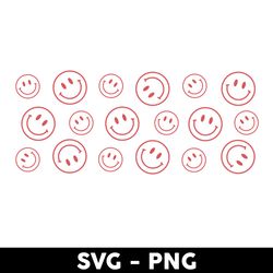 Smiley Face Svg, Groovy Libbey Glass Can Svg, Groovy Svg, Checker Svg, Mother's Day Svg - Digital File