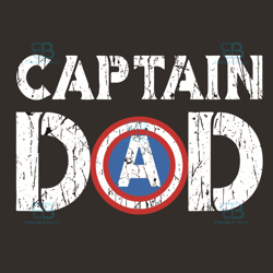 Captain Dad Superhero Day Svg, Fathers Day Svg, Captain Dad Svg, Instant Download