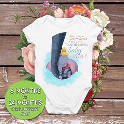 baby mine infant bodysuit -- baby boy clothing / baby girl onesie / mother and child / elephant