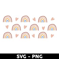 Rainbow Svg, Rainbow Libbey Glass Can Svg, Checkerboard Svg, Mother's Day Svg - Digital File