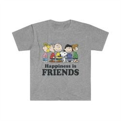 Charlie Brown Peanuts Snoopy Friends Unisex Softstyle T-Shirt